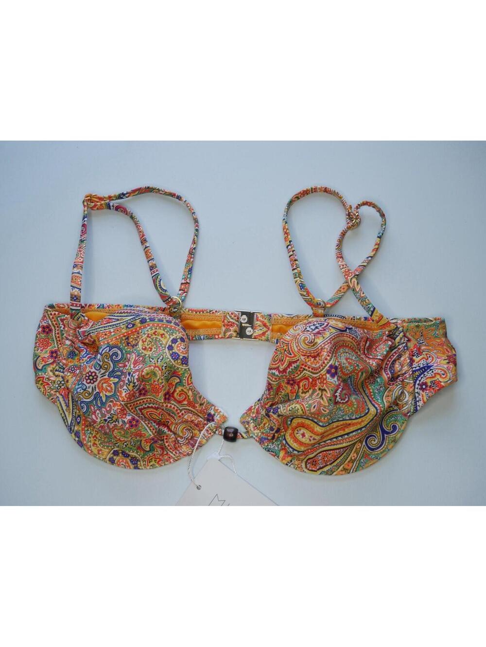 MUSERA Marigold Paisley Sexy Women M Underwire Bikini Top New With Tags